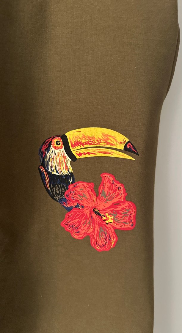 Yeşil Uzun Kollu penye Elbise - Görsel 5