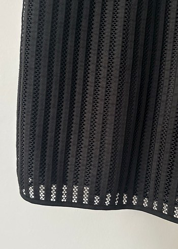 Siyah Piliseli Kolsuz Uzun Kadın Elbise - Görsel 2