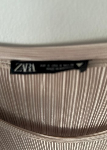 Bej Kadın Uzun Pliseli Elbise - Görsel 4