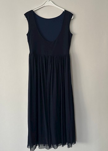 Siyah Uzun Drapeli Kolsuz Elbise - Görsel 6