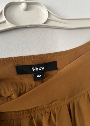 Drapeli Kahverengi Uzun Etek - Görsel 4