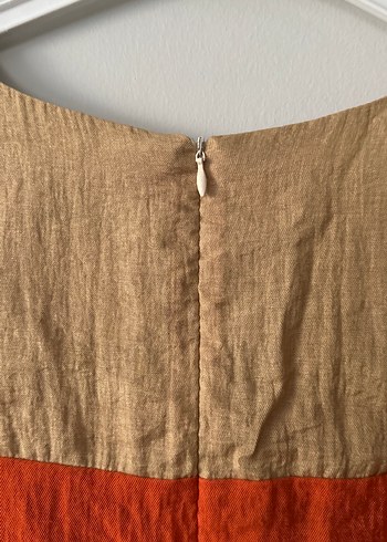 Keten Kumaşlı Midi Bohem Elbise - Görsel 7