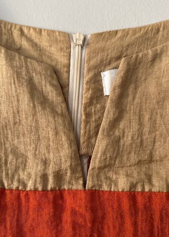 Keten Kumaşlı Midi Bohem Elbise - Görsel 3