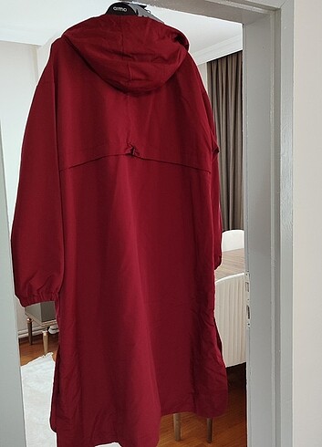 42 Beden Bordo trençkot