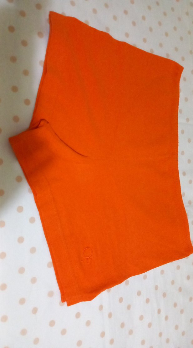 Turuncu Mini Hamile Şortu - Görsel 4