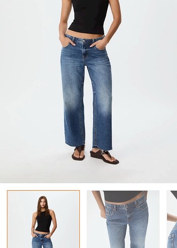 D96 crop straight jean