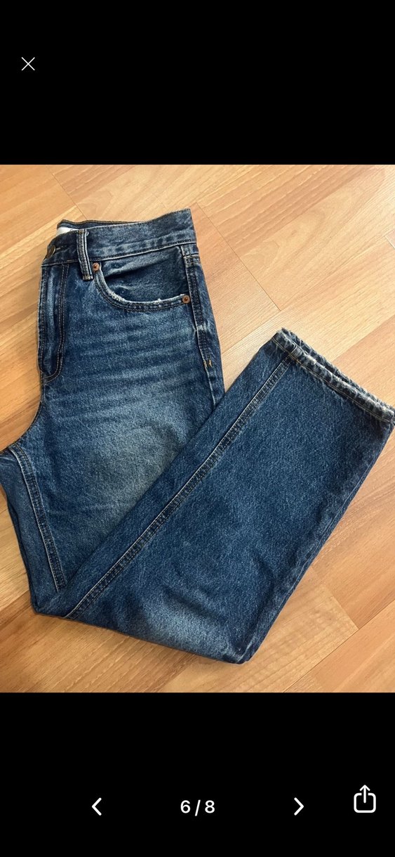 D96 crop straight jean - Görsel 4