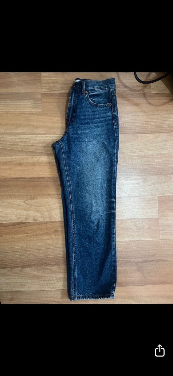 D96 crop straight jean - Görsel 3