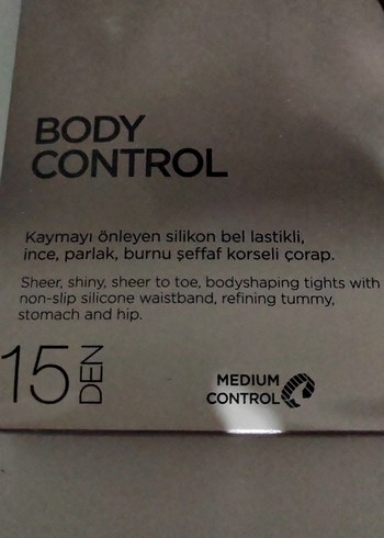 l Beden Penti Sheer Parlak Korse Çorap 15 DEN