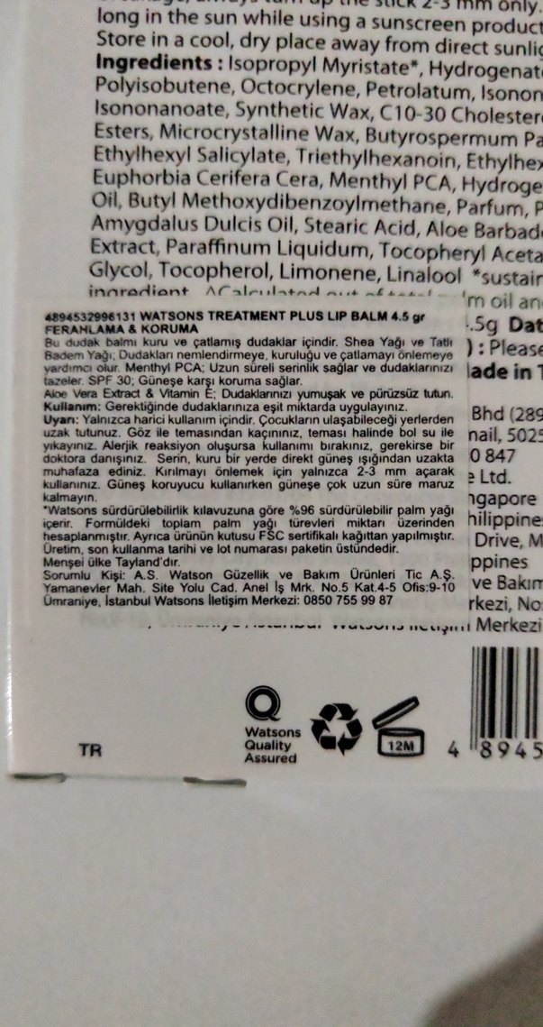 Watsons Soğutucu Koruyucu Dudak Balmı SPF30 - Görsel 3