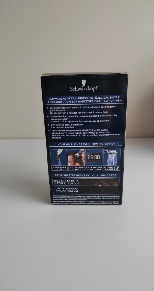 Schwarzkopf Men Perfect Siyah Saç Boyası 80 - Görsel 2