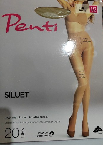 Penti Sheer Mat Korseli Klotlu Çorap