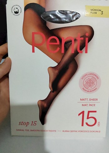 Penti Mini Siyah Mat Külotlu Çorap 15 Den