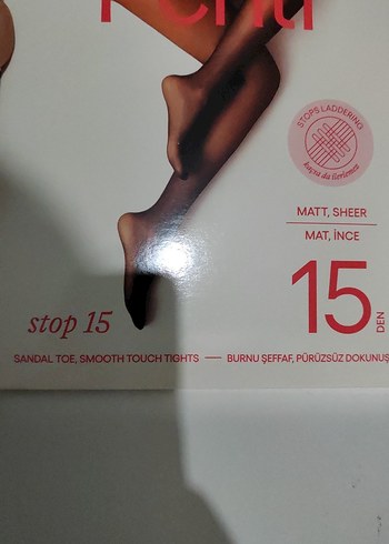 Penti Penti Mini Siyah Mat Külotlu Çorap 15 Den