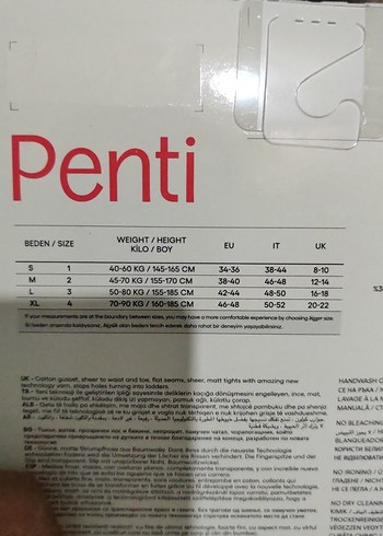 l Beden kahverengi Renk Penti Mini Mat Transparan Çorap 15 DEN