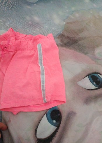 8 Yaş Beden Kız Çocuk Pembe Basic Şort