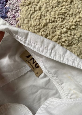 Beyaz Düğmeli Kısa Kollu Bolero - Görsel 2