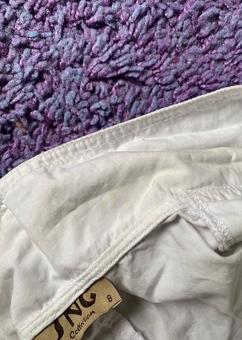 Beyaz Düğmeli Kısa Kollu Bolero - Görsel 3