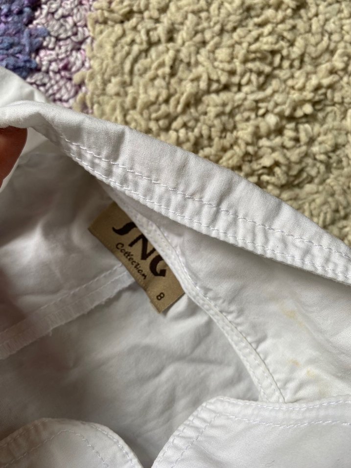 Beyaz Düğmeli Kısa Kollu Bolero - Görsel 2