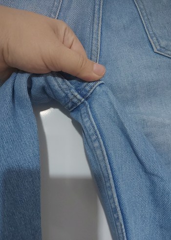 Kadın Gri Renkli Loose Fit Yırtık Denim Pantolon - Görsel 6