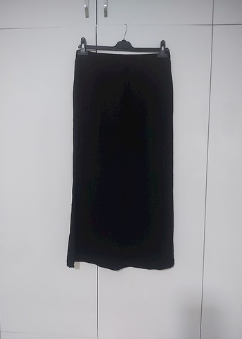 Siyah Uzun Salaş Dökümlü Etek - Görsel 2