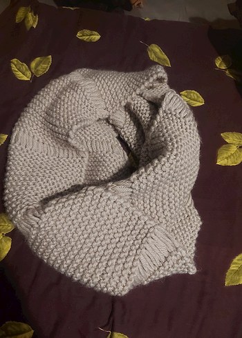 Bej Örgü Desensiz Battaniye - Görsel 4