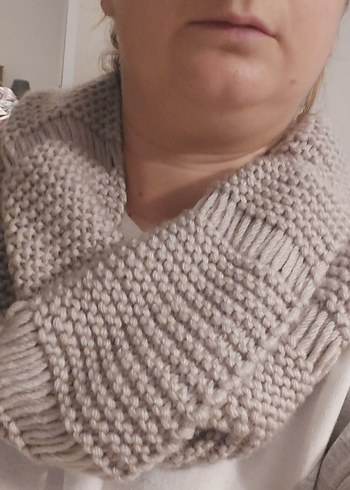 Bej Örgü Desensiz Battaniye - Görsel 2