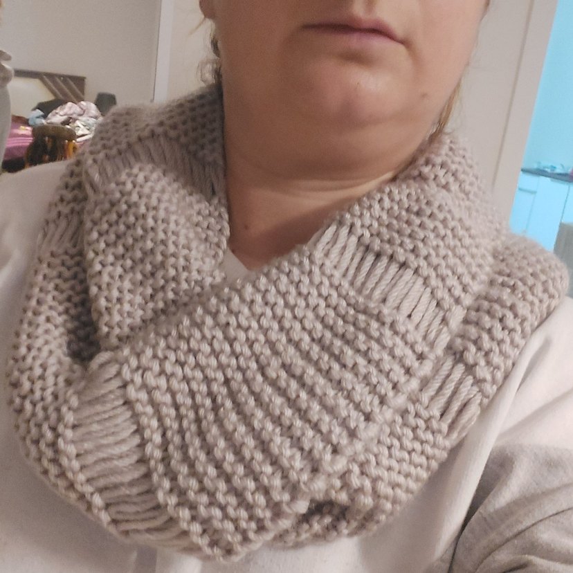 Bej Örgü Desensiz Battaniye - Görsel 2