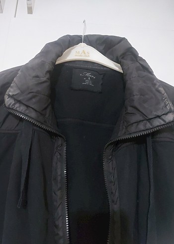 Siyah Midi Boy Fermuarlı Kadın Ceket - Görsel 8