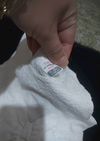 24-36 Ay Beden Kız Çocuk Beyaz Dantel Elbise