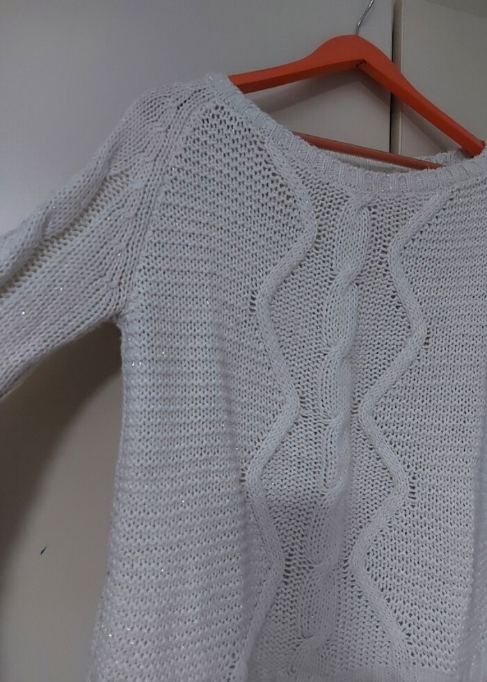 Krem rengi kazak - Görsel 4