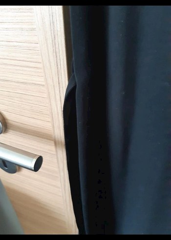 l Beden siyah Renk Dantel Detaylı Siyah Uzun Kollu Elbise