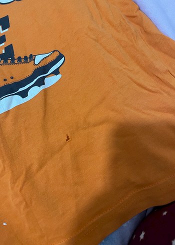 Turuncu Baskılı Erkek Çocuk Tişörtü - Görsel 2
