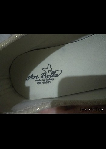 Simli Gri Kadın Babet Terlik - Görsel 2