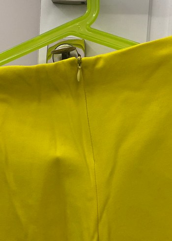 Düğmeli Sarı Mini şort Etek - Görsel 5