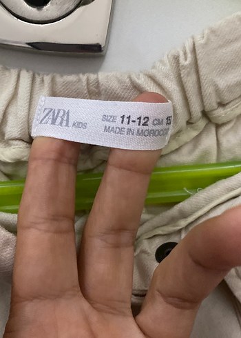 Bej Keten Mini Kız çocuk Şort - Görsel 5