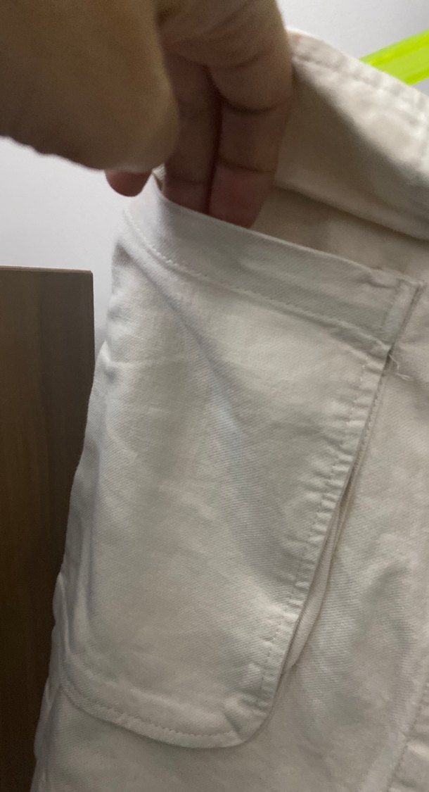 Bej Keten Mini Kız çocuk Şort - Görsel 2