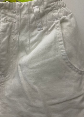 Kız çocuk Beyaz denim Şort - Görsel 3