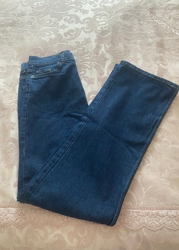 Düğmeli Lacivert  Kadın Pantolon - Görsel 2