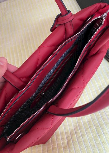 Kırmızı Prada Pliseli Kadın Çanta - Görsel 5