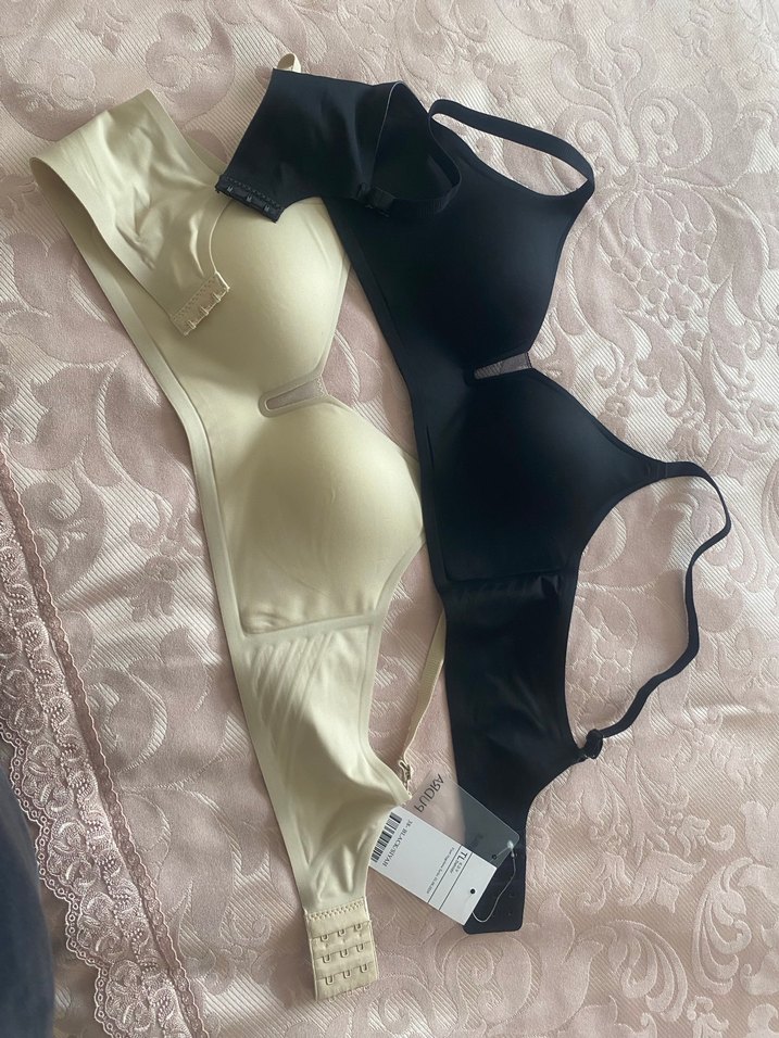 Bej ve Siyah Düz Normcore Sütyenler - Görsel 2