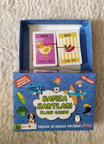 Diğer Star ingilizce - Türkçe ikili hafıza oyun kart. 