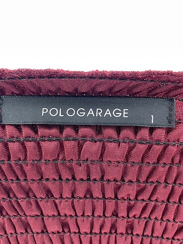 36 Beden bordo Renk Polo Garage Bluz %70 İndirimli.