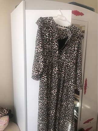 Leopar desen elbise