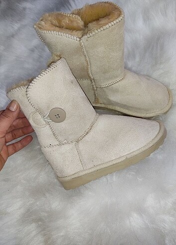 UGG çocuk süet bot  bej Süet içi peluş Su geçirmez Kaymaz ta