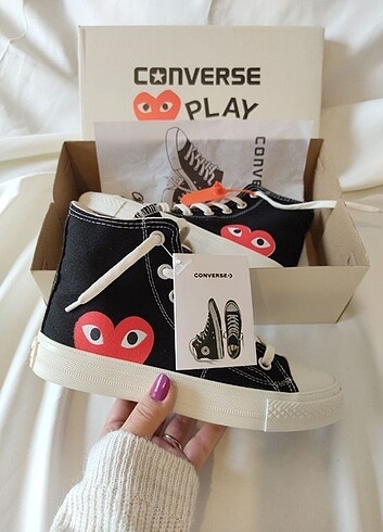 Converse play comme des garcons SİYAH NEW COLECTİON İTHAL KAL