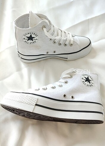 39 Beden Converse All Star beyaz Platform taban Topuk 4 cm Yüksek kali