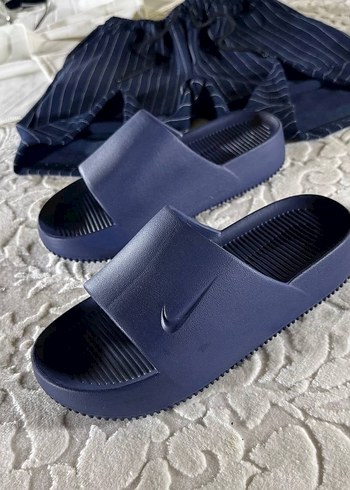 Nike Mavi Erkek Kaydırmaz Bantlı Terlik
