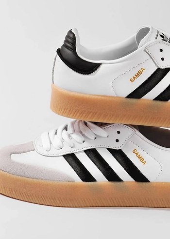 38 Beden beyaz Renk Adidas Samba Beyaz Platform Spor Ayakkabı