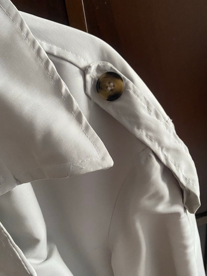 Keten Uzun Kadın Trençkot - Görsel 3